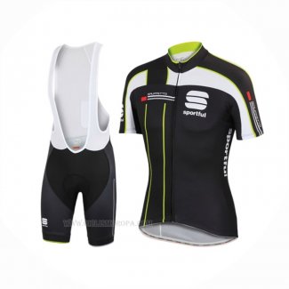2016 Ropa Ciclismo Sportful Negro Verde Mangas Corta y Culotte Corto(1)