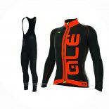 2017 Ropa Ciclismo ALE Adriatico Rojo Negro Mangas Largas y Culotte Lunga