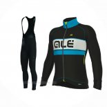 2017 Ropa Ciclismo ALE Bering Azul Claro Negro Mangas Largas y Culotte Lunga