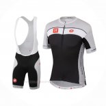 2017 Ropa Ciclismo Castelli 3t Gris Negro Mangas Corta y Culotte Corto