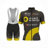 2017 Ropa Ciclismo Direct Energie Marron Mangas Corta y Culotte Corto