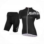 2017 Ropa Ciclismo Mujer Nalini Wave Profundo Negro Mangas Corta y Culotte Corto