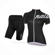 2017 Ropa Ciclismo Mujer Nalini Wave Profundo Negro Mangas Corta y Culotte Corto