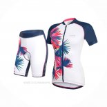 2017 Ropa Ciclismo Mujer RH+ Blanco Mangas Corta y Culotte Corto