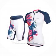 2017 Ropa Ciclismo Mujer RH+ Blanco Mangas Corta y Culotte Corto