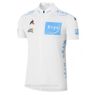 2017 Ropa Ciclismo Tour De France Blanco Mangas Corta y Culotte Corto