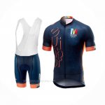 2018 Ropa Ciclismo Castelli Maratona Dles Dolomites-enel Azul Naranja Mangas Corta y Culotte Corto