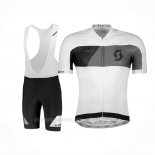 2018 Ropa Ciclismo Scott Rc Gris Blanco Mangas Corta Y Culotte Corto