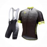 2018 Ropa Ciclismo Specialized Negro Gris Amarillo Mangas Corta y Culotte Corto
