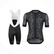 2020 Ropa Ciclismo Lecol Negro Gris Mangas Corta y Culotte Corto