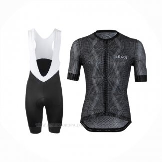 2020 Ropa Ciclismo Lecol Negro Gris Mangas Corta y Culotte Corto