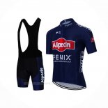 2021 Ropa Ciclismo Alpecin Fenix Profundo Azul Mangas Corta y Culotte Corto