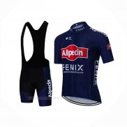 2021 Ropa Ciclismo Alpecin Fenix Profundo Azul Mangas Corta y Culotte Corto