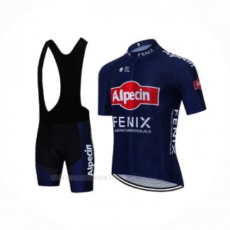 2021 Ropa Ciclismo Alpecin Fenix Profundo Azul Mangas Corta y Culotte Corto