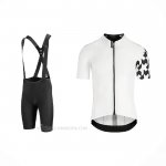 2021 Ropa Ciclismo Assos Blanco Negro Mangas Corta y Culotte Corto