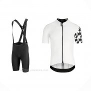 2021 Ropa Ciclismo Assos Blanco Negro Mangas Corta y Culotte Corto