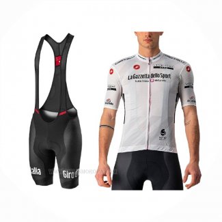 2021 Ropa Ciclismo Giro d'Italia Blanco Mangas Corta y Culotte Corto