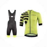2021 Ropa Ciclismo Nalini Amarillo Negro Mangas Corta Y Culotte Corto