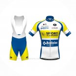 2021 Ropa Ciclismo Sport Vlaanderen-baloise Azul Blanco Amarillo Mangas Corta y Culotte Corto