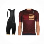 2021 Ropa Ciclismo Sportful Apagado Rojo Mangas Corta y Culotte Corto