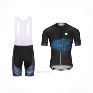 2021 Ropa Ciclismo Steep Negro Azul Mangas Corta y Culotte Corto