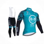 2021 Ropa Ciclismo Vital Concept-BB Hotels Azul Claro Mangas Largas y Culotte Lunga