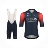 2022 Ropa Ciclismo Ineos Grenadiers Rojo Azul Mangas Corta y Culotte Corto