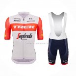 2023 Ropa Ciclismo Trek Segafredo Naranja Blanco Mangas Cortas y Culotte Corto