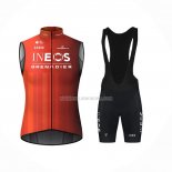 2024 Chalecos Cortavientos INEOS Grenadiers Rojo Negro y Salopette