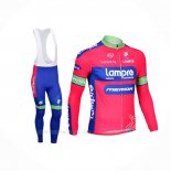 2012 Ropa Ciclismo Lampre Merida Rosa Azur Mangas Largas y Culotte Lunga