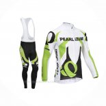 2013 Ropa Ciclismo Pearl Izumi Blanco Verde Mangas Largas y Culotte Lunga