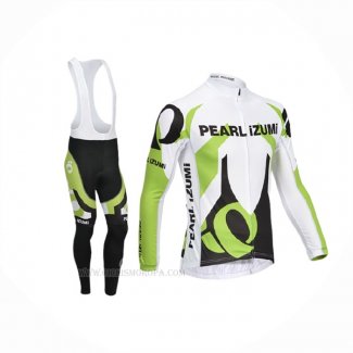 2013 Ropa Ciclismo Pearl Izumi Blanco Verde Mangas Largas y Culotte Lunga