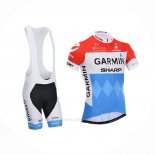 2014 Ropa Ciclismo Garmin Sharp Azul Claro Rojo Mangas Corta y Culotte Corto