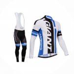 2014 Ropa Ciclismo Giant Blanco Azur Mangas Largas y Culotte Lunga