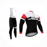 2015 Ropa Ciclismo Castelli Profundo Blanco Negro Mangas Largas y Culotte Lunga