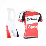 2015 Ropa Ciclismo Giant Alpecin Rojo Blanco Mangas Corta y Culotte Corto
