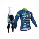 2015 Ropa Ciclismo Tinkoff Saxo Bank Azur Azul Mangas Largas y Culotte Lunga