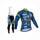 2015 Ropa Ciclismo Tinkoff Saxo Bank Azur Azul Mangas Largas y Culotte Lunga