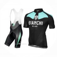 2016 Ropa Ciclismo Bianchi Azul Claro Amarillo Mangas Corta y Culotte Corto