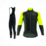 2017 Ropa Ciclismo ALE Capo Nord Negro Amarillo Mangas Largas y Culotte Lunga