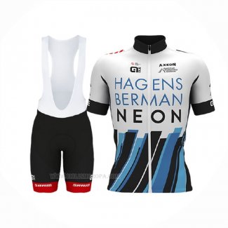 2017 Ropa Ciclismo Axeon Hagens Berman Blanco Negro Mangas Corta Y Culotte Corto
