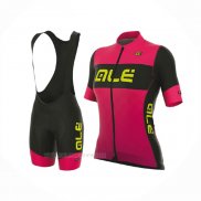 2017 Ropa Ciclismo Mujer ALE Rosa Mangas Corta y Culotte Corto