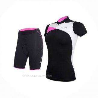 2017 Ropa Ciclismo Mujer RH+ Negro Mangas Corta y Culotte Corto