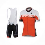 2017 Ropa Ciclismo Sportful Sc Blanco Naranja Mangas Corta y Culotte Corto