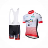 2018 Ropa Ciclismo Burgos BH Blanco Rojo Mangas Corta y Culotte Corto