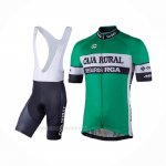 2018 Ropa Ciclismo Caja Rural Verde Mangas Corta y Culotte Corto