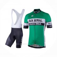 2018 Ropa Ciclismo Caja Rural Verde Mangas Corta y Culotte Corto
