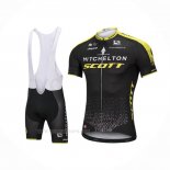 2018 Ropa Ciclismo Scott Negro Mangas Corta y Culotte Corto