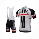2018 Ropa Ciclismo Sunweb Gris Negro Mangas Corta y Culotte Corto