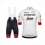 2018 Ropa Ciclismo Trek Segafredo Tour De France Blanco Rojo Mangas Corta y Culotte Corto